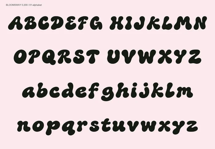 Bloomsway free font specimen 2