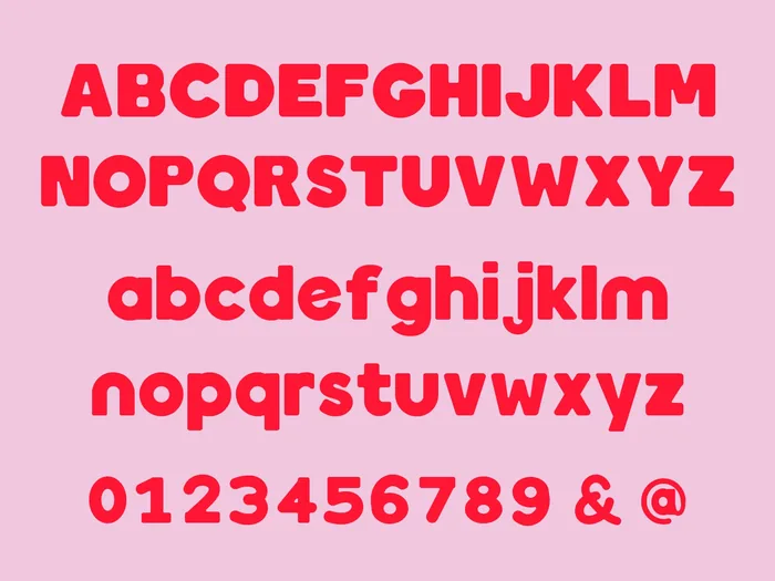 Circleblock uppercase, lowercase, numbers and selected symbols.