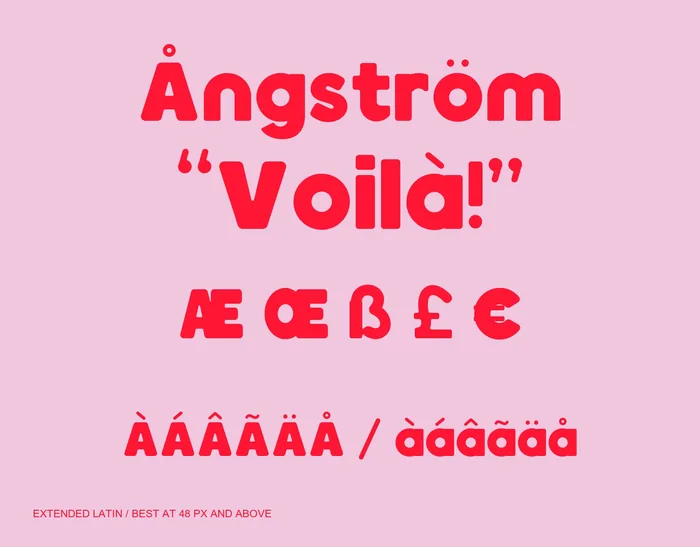 Circleblock extended Latin, accents, ligatures and currency symbols.