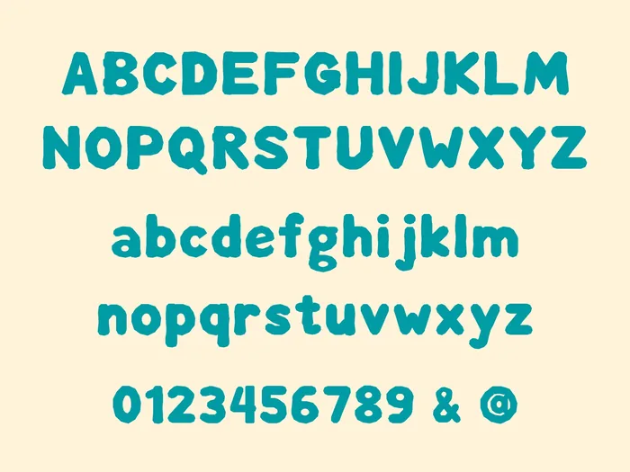 Cutmass uppercase, lowercase, numbers and selected symbols.