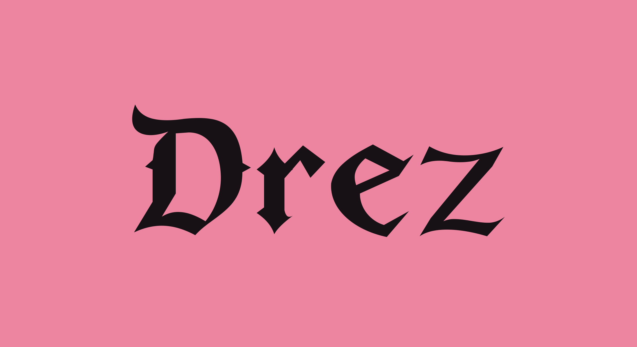 Drez free font specimen
