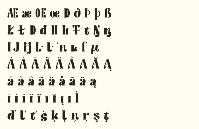 Drovelle enlarged lowercase and extended Latin outlines.