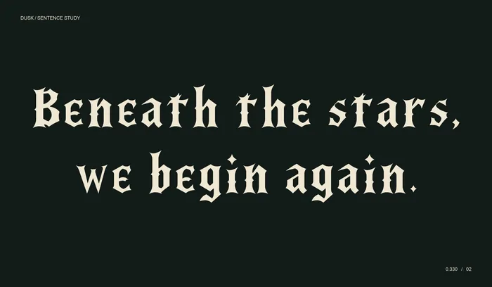 Dusk: Beneath the stars, we begin again.