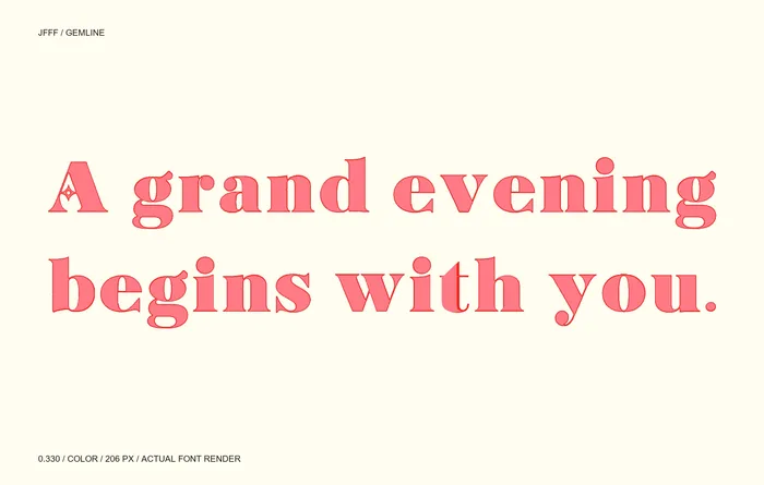 Gemline color: A grand evening begins with you.
