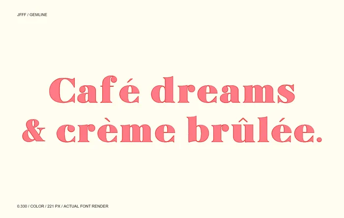 Gemline color: Café dreams and crème brûlée.