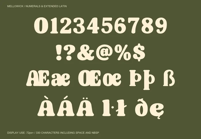 Mellowick free font specimen 4