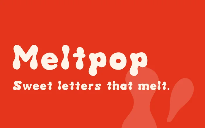 Meltpop: sweet letters that melt, cream on cherry.