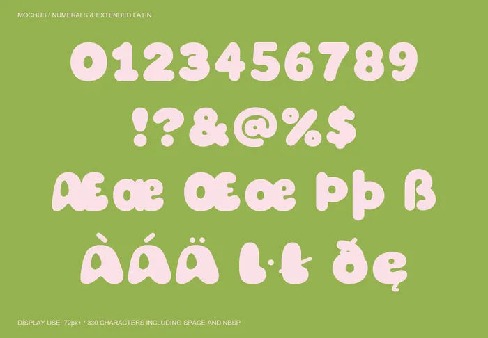 Mochub free font specimen 4