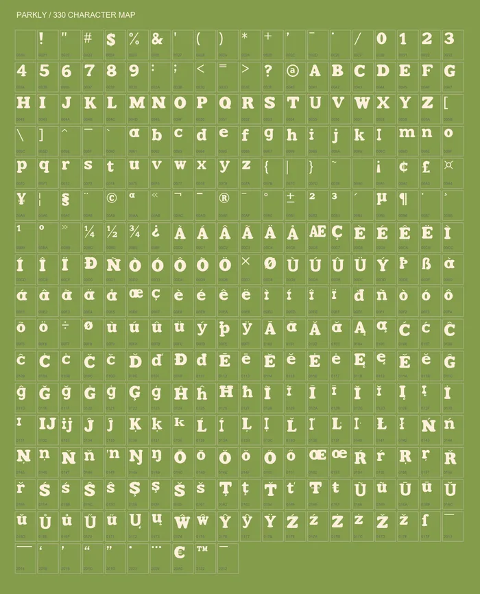 Parkly free font specimen 3
