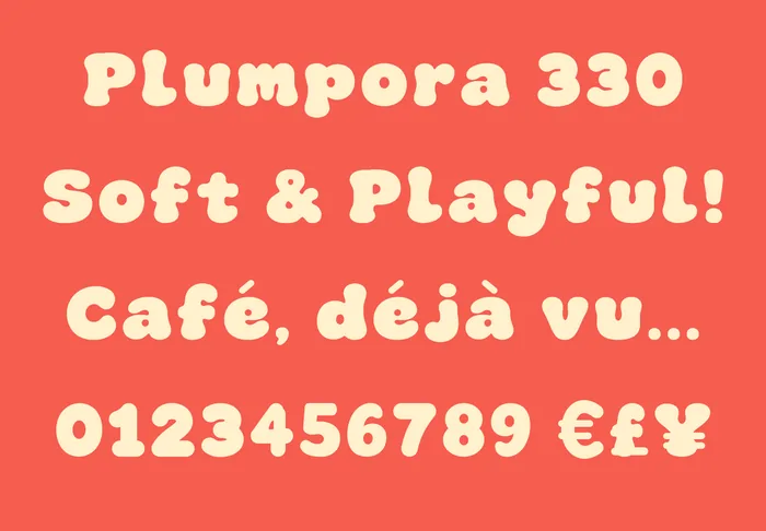 Plumpora free font specimen