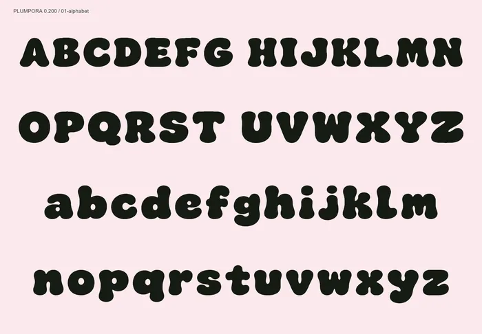 Plumpora free font specimen 2