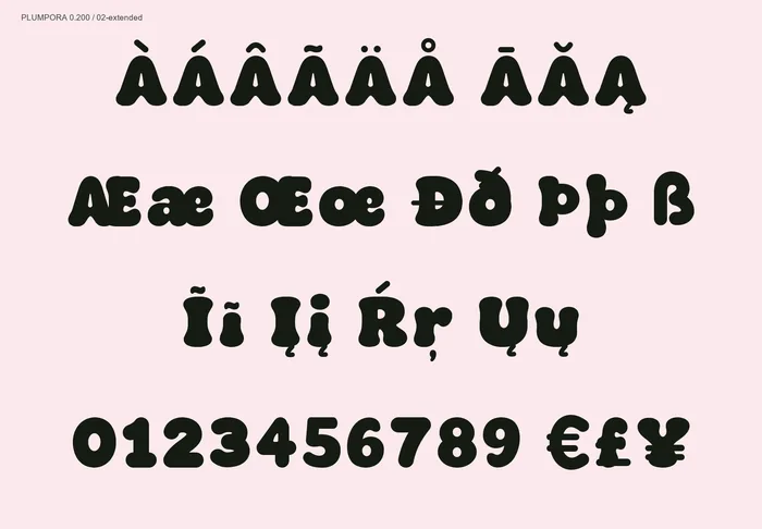 Plumpora free font specimen 3