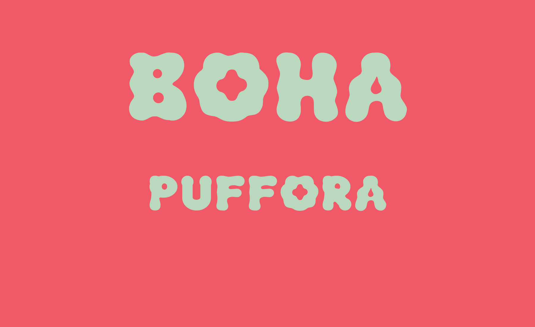 Puffora free font specimen