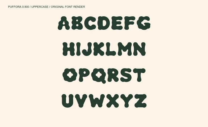 Puffora free font specimen 2