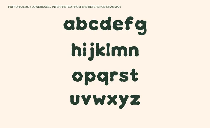 Puffora free font specimen 3