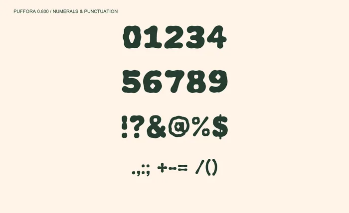 Puffora free font specimen 4