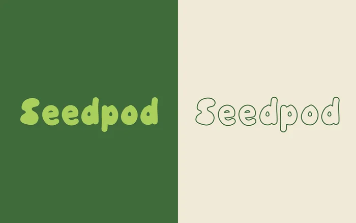 Seedpod Solid beside Seedpod Outline.