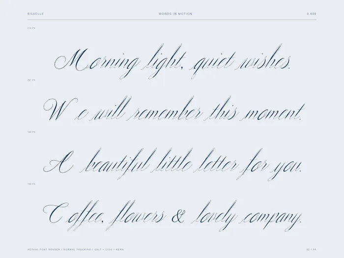 Silvelle free font specimen 2