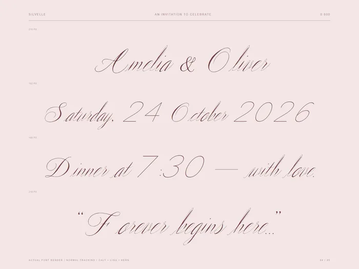 Silvelle free font specimen 4
