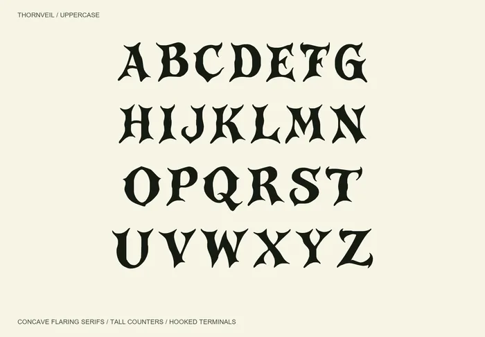 Thornveil free font specimen 2