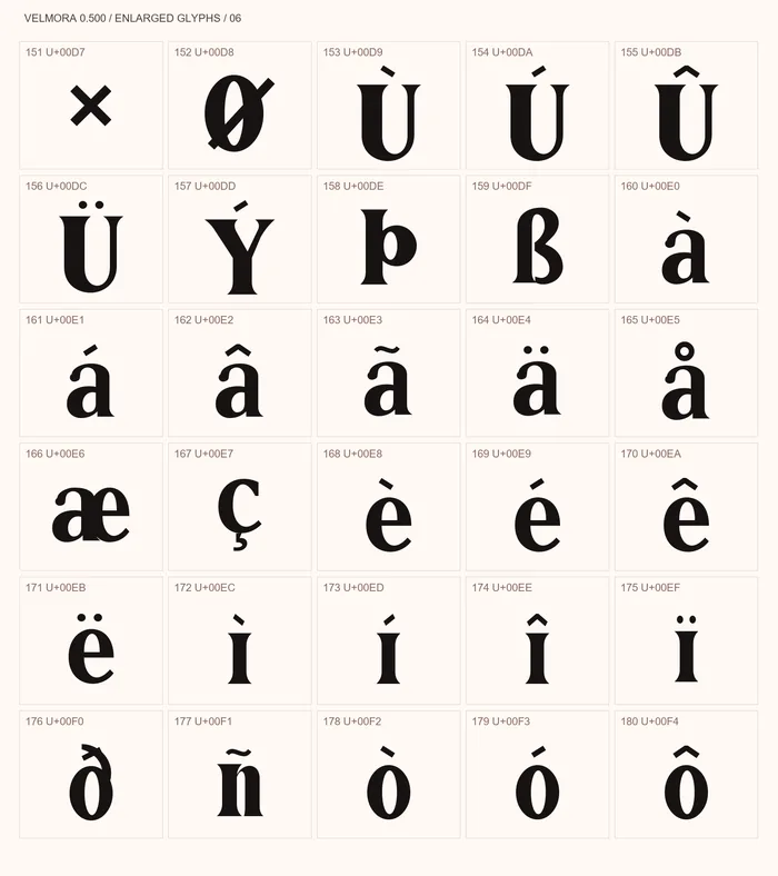 Velmora free font specimen 4