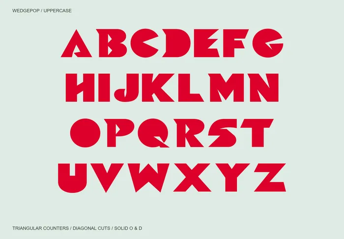 Wedgepop free font specimen 2