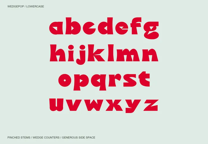 Wedgepop free font specimen 3