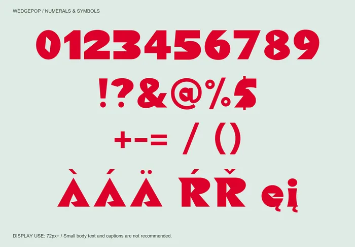 Wedgepop free font specimen 4