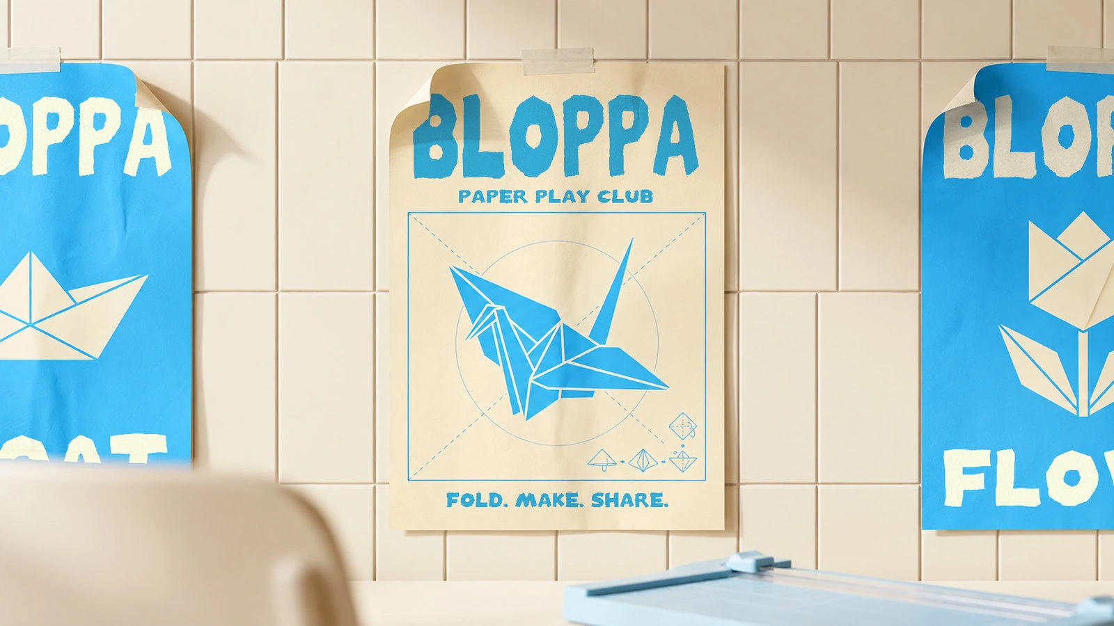 Paper Play Club posters.