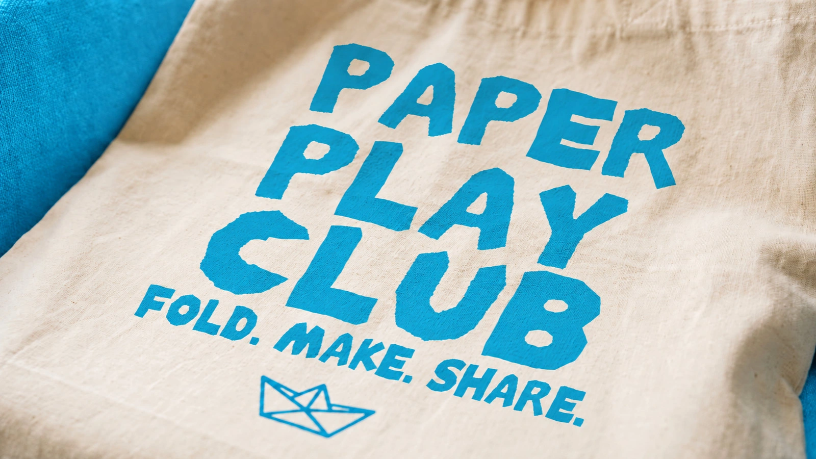Paper Play Club fabric tote.