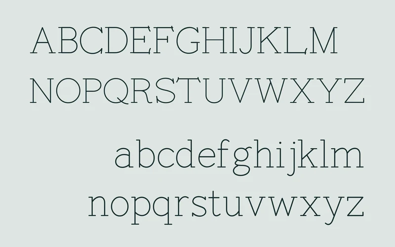 FINEFIELD uppercase and lowercase alphabets in opposing alignments.