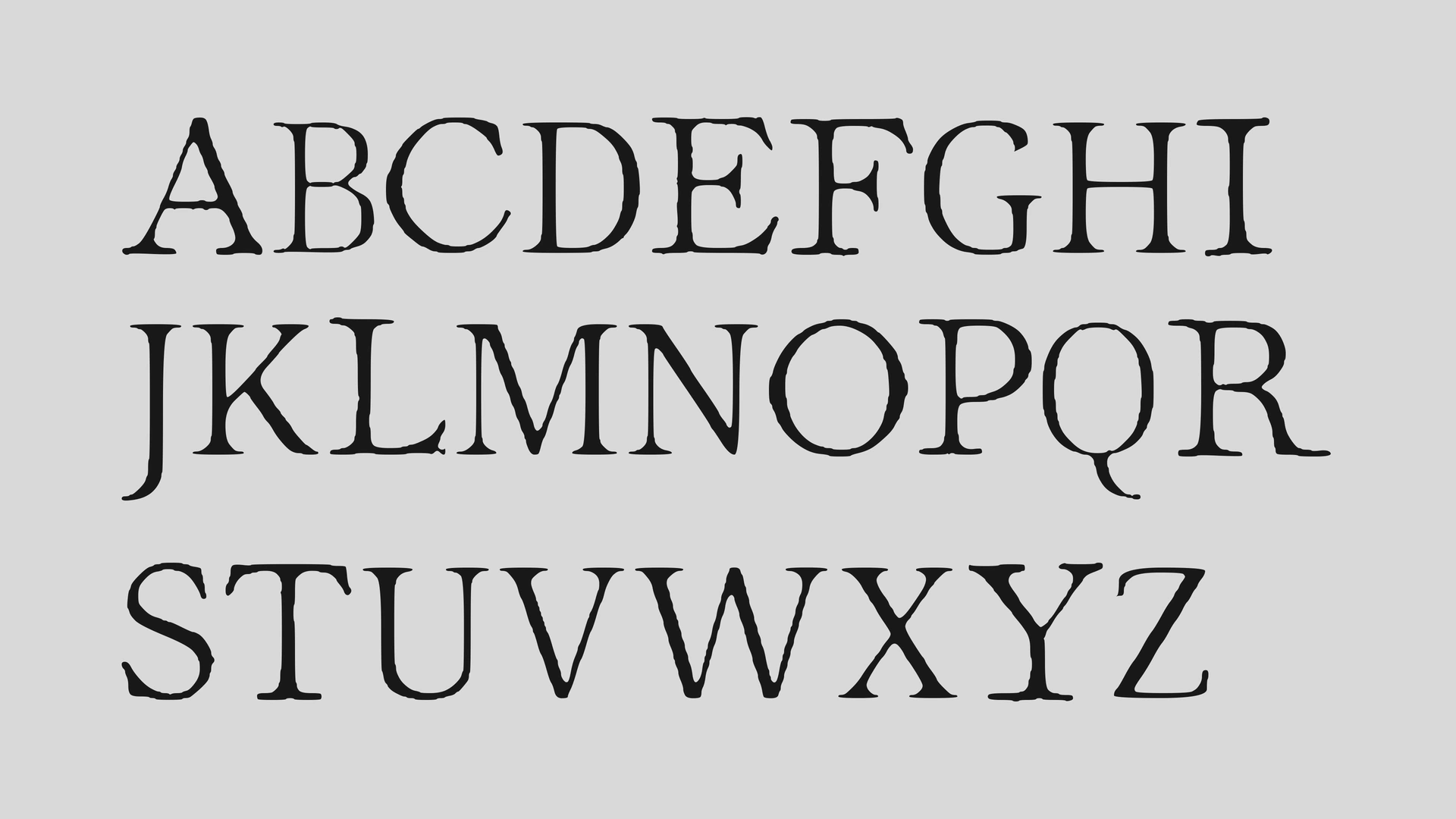 INKMARGIN uppercase alphabet.