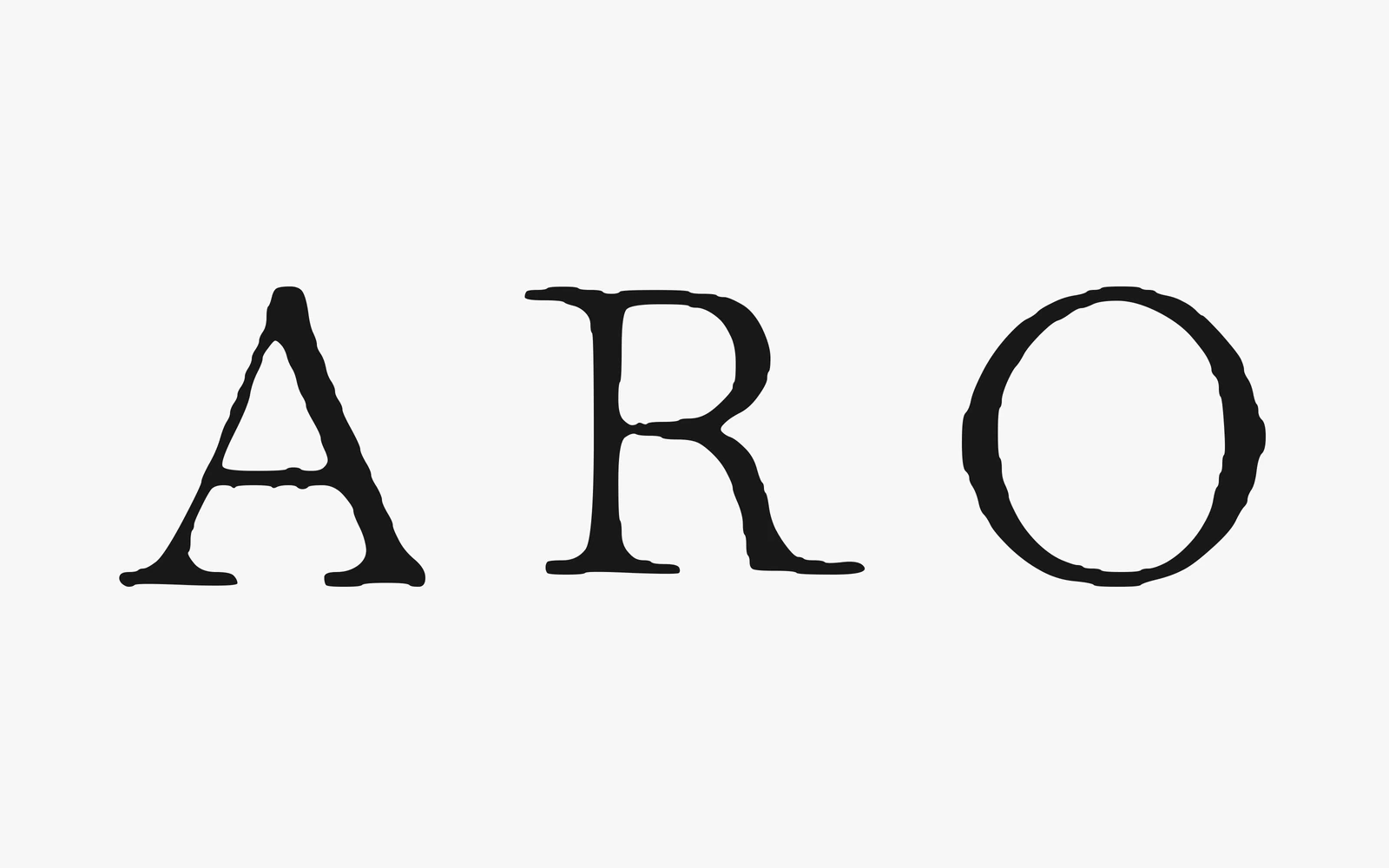 INKMARGIN capital A, R and O enlarged.
