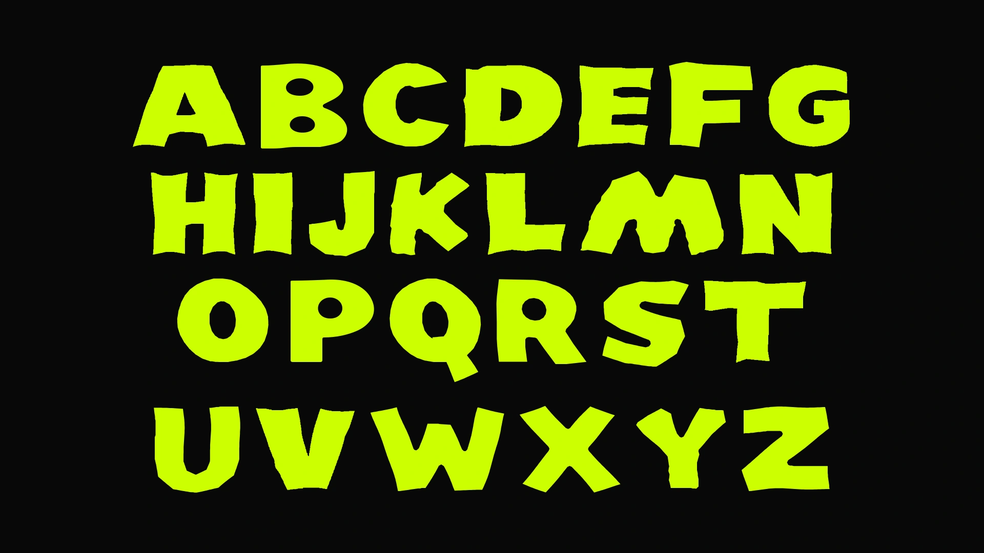 04 — Uppercase alphabet
