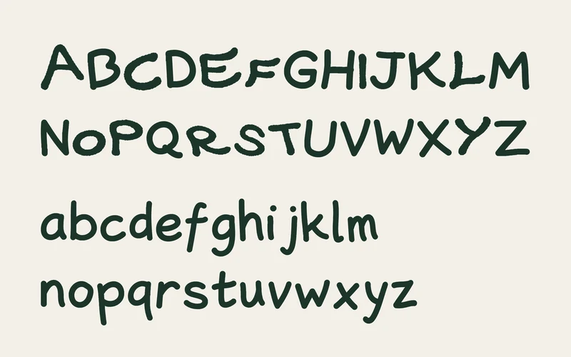 WINKSTROKE uppercase and lowercase alphabet in four open proof lines.